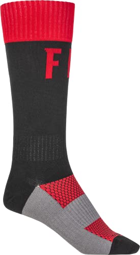 Fly Racing 2022 MX Pro Riding Socks (Red/Black, LG/XL)