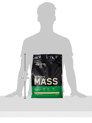 Optimum Nutrition Serious Mass Weight Gainer Protein Powder Vitamin C Zinc and Vitamin D for Immune Support Vanilla 12 Pound (Packaging May Vary)