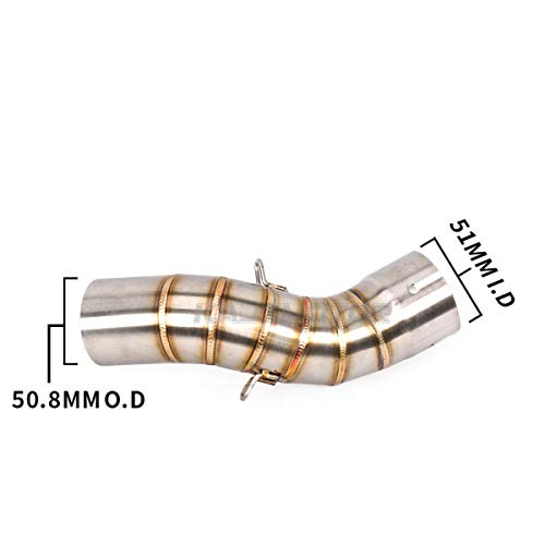 KAJIMOTOR Motorcycle Stainless 51mm/ 2" Inlet Motorcycle Systerm Exhaust Muffler Tail Real Carbon Fiber Tip Pipe For Kawasaki Z900 2017 2018 2019 2020