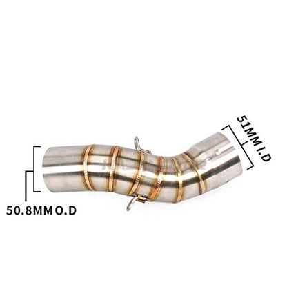 KAJIMOTOR Motorcycle Stainless 51mm/ 2" Inlet Motorcycle Systerm Exhaust Muffler Tail Real Carbon Fiber Tip Pipe For Kawasaki Z900 2017 2018 2019 2020