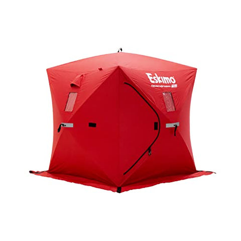 Eskimo Quickfish 69151 2 Pop-up Portable Ice Shelter, 2 Person , Red