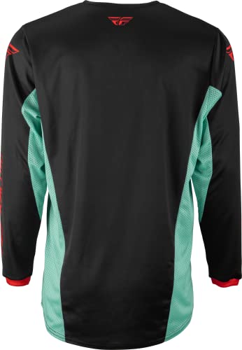 Fly Racing 2023 Adult Kinetic S.E. Rave Jersey (Black/Mint/Red, XX-Large)