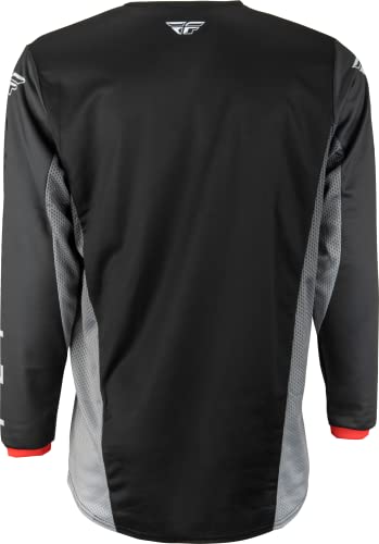 Fly Racing 2023 Adult Kinetic Kore Jersey (Black/Grey, Large)