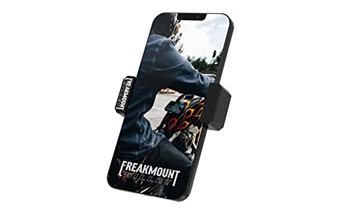 FREAKMOUNT Billet Magnetic Motorcycle Phone Mount | Billet Solid Aluminum Freaky Strong Magnetic Motorcycle Phone Holder - Non Slip & Anti-Scratch, Holds at high Wind speeds - Fits Nearly All Phones