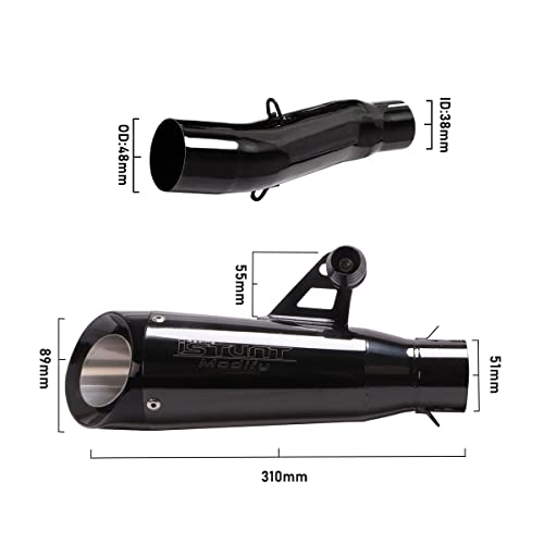 YOSAYUSA Motorcycle Exhaust System Slip On Muffler Silencer Tail Link Midpipe Exhaust for Honda CBR300R CB300R CBR300 CB300F CBR 300 2008-2018