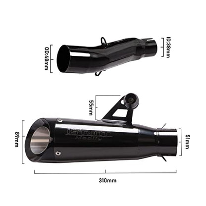 YOSAYUSA Motorcycle Exhaust System Slip On Muffler Silencer Tail Link Midpipe Exhaust for Honda CBR300R CB300R CBR300 CB300F CBR 300 2008-2018