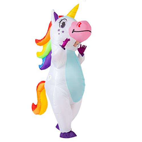 Spooktacular Creations Full Body Unicorn Inflatable Costume Adult (White)