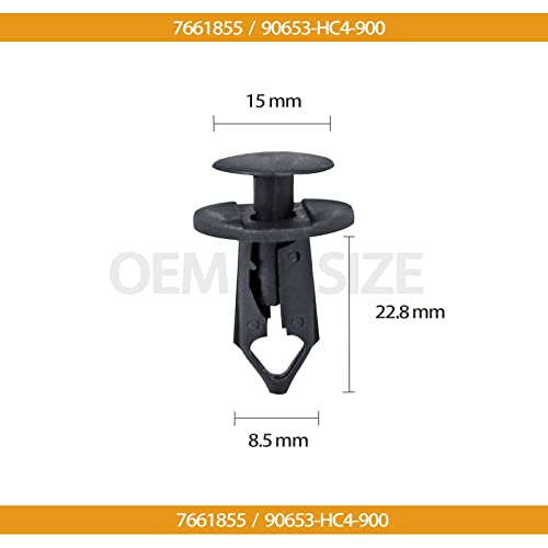 Xislet 150 PCS UTV Nylon Fender Clips/Body Rivets Compatible with Polaris 7661855 Ranger RZR Can Am Kawasaki Teryx Honda Pioneer 90653-HC4-900 Suzuki Sportsman ATV Fastener with Tool