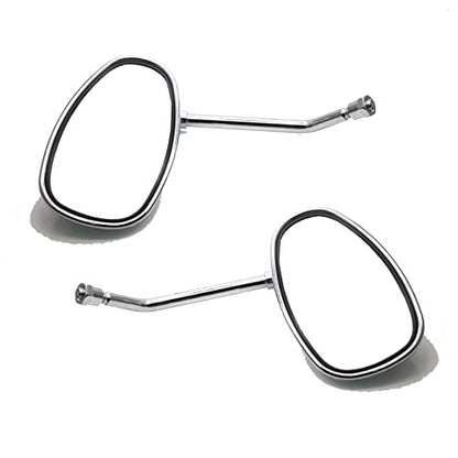 MZS Cruiser Motorcycle Mirrors Chrome, Touring Rear View Side Mirror Adjustable Compatible with Fury Interstate Magna Nighthawk Rebel 250 300 500 CMX Sabre Shadow Stateline Valkyrie VTX1300 VTX1800