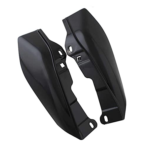 Black Mid Frame Air Heat Deflectors Trim Left Right Set Compatible for Harley Touring and Trike Models 2009-2016 (Black)