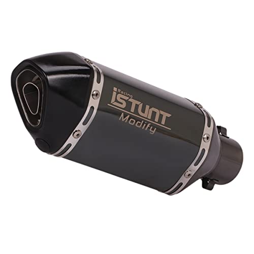 YOSAYUSA Motorcycle Slip on Exhaust Silencers Muffler Pipe 38mm-51mm for Honda Grom Dirt Bike Street Bike Scooter Exhaust with Removable DB Killer (310mm)