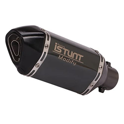 YOSAYUSA Motorcycle Slip on Exhaust Silencers Muffler Pipe 38mm-51mm for Honda Grom Dirt Bike Street Bike Scooter Exhaust with Removable DB Killer (310mm)