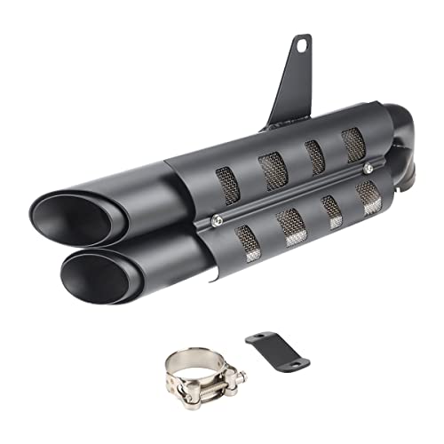 Motorcycle Exhaust Slip-on Muffler Pipe Tube with Heat Shield Cover Kit for CMX 300 CMX 500 Rebel 2017-2021 Black