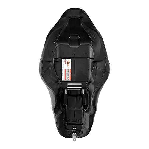 C.C. RIDER Leather Rider Passenger Seat - Hexagon Stitching for Harley Davidson Touring Road King Street Glide Road Glide Electra Glide CVO 2009-2021 Black Red