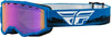 Fly Racing Youth Focus Snow Goggles (Blue/Black W/Blue Mirror/Amber Lens)