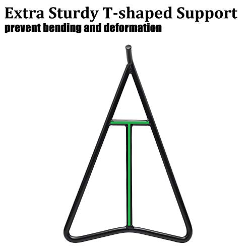 Eapele Triangle Stand for Dirt Bike, T-shaped Central Support for Greater Bearing Capacity, Solid Steel Structure with Black Powder Coated Protection
