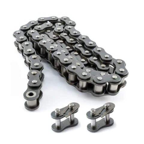 PGN #35 Roller Chain - 10 Feet + 2 Free Connecting Links - Carbon Steel Chains for Bycicles, Mini Bikes, Motorcycles, Go-Karts, Home and Industrial Machinery - 319 Links