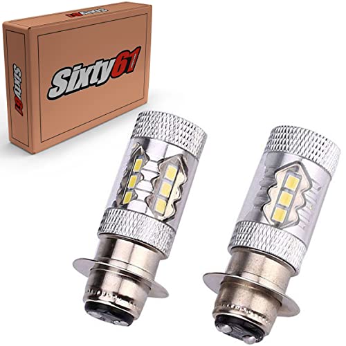 Sixty61 LED Headlight Bulb for Yamaha Warrior YFM 350 1987-2004 HID 35W White, YFM350