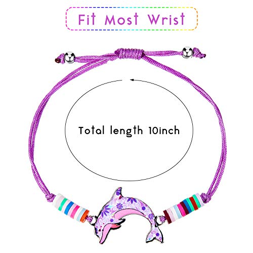 BBTO 20 Pieces Unicorn Bracelets Friendship Bracelets for Girls Women Bracelets Jewelry Animal Pendant Unicorn Owl Cute Bracelets Adjustable for Prize Pretend Play Party Favors (Dog Style)