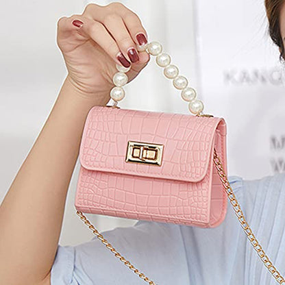 Little Girls Crossbody Purses Toddler Handbag Mini Casual Messenger Shoulder Bag for Kids (Pink)