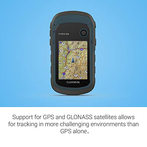 Garmin eTrex 22x, Rugged Handheld GPS Navigator, Black/Navy – Zoom