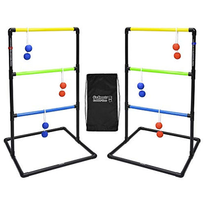 GoSports Indoor/Outdoor Ladder Toss Game Set with 6 Rubber Bolos, Carrying Case and Score Trackers