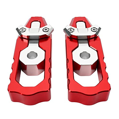 Canitu Chain Axle Adjuster Kit for Honda Grom's 2014-2021, CNC Billet Aluminum Motorcycle Chain Adjusting Tool Rear Axle Swingarm Spool Chain Adjuster Tensioner Mods (Red)