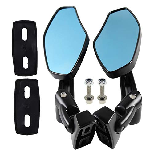 AUTOKAY Motorcycle Mirrors Racing Rearview Mirrors CNC Aluminum Anti-Glare Side Mirror Fits for Honda CBR 600 F3 F4i Kawasaki Ninja ZX 6 7 9 12 Yamaha FZR YZF R1 R6 S Suzuki GSXR