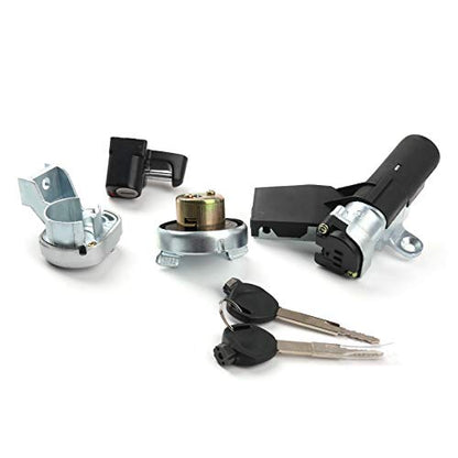Frezon Ignition Switch Key Lock Fuel Gas Tank Cap Set For Honda NPS50 Ruckus 2003-2005, Ruckus 50 2006-2019, 35014-GEZ-Y21, 35014-GEZ-611
