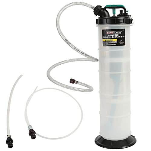 OEMTOOLS 24397 10 Quarts (2.5 Gallons) Manual Fluid Extractor, Oil Extractor Pump, Transmission Fluid Pump, Oversized Handle Manual Oil Pump Extractor