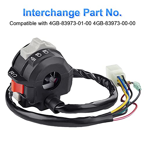 WATERWICH Handlebar Headlight Switch Compatible with Yamaha Warrior Wolverine 350 Kodiak 400 2001 2000 1999 1998 Replaces 4GB-83973-01-00 4GB-83973-00-00