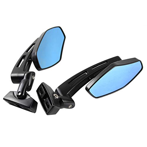 AUTOKAY Motorcycle Mirrors Racing Rearview Mirrors CNC Aluminum Anti-Glare Side Mirror Fits for Honda CBR 600 F3 F4i Kawasaki Ninja ZX 6 7 9 12 Yamaha FZR YZF R1 R6 S Suzuki GSXR