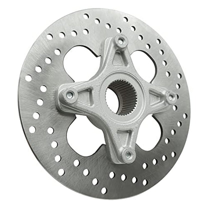Rear Brake Rotor Disc with Flange Hub Assy for Honda TRX400 Sportrax TRX400EX 99-08 TRX400X 09-14, 43120-HN1-A20 43251-HN1-003
