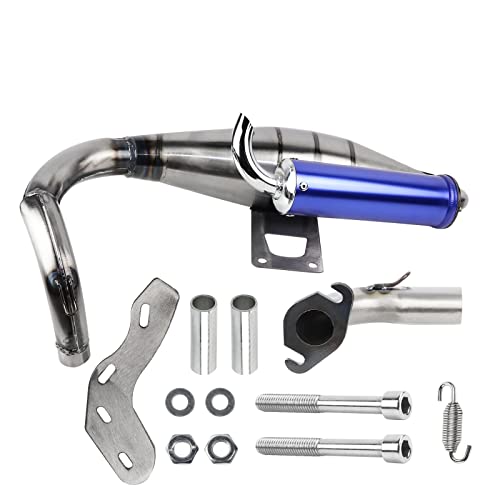 FLYPIG Exhaust W/ Expansion Chamber For Honda AF18 AF24 AF27 AF28 AF30Dio Exhaust System Muffler Pipe Elite Sym 50（Dio SA50 SR50 SK50 SYM DD50 Arnada 50 Dio 50 DD50 Jolie 50 ）
