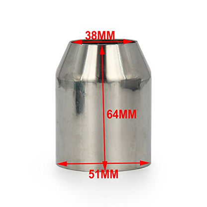 Universal 1.5-2" Inlet Hexagon Exhaust Muffler Pipe Slip On Scooter Motorcycle ATV Dirt Street Bike