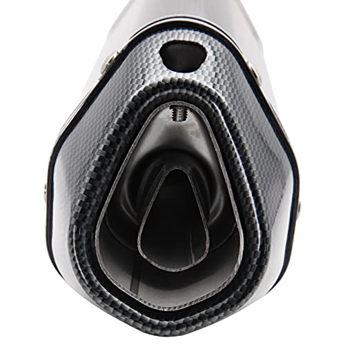Motorcycle Slip On Exhaust Muffler,1.5-2" Carbon Fiber Unversal Exhaust Slip on Silencers & Mufflers For Dirt Bike Street Bike Scooter ATV Racing Exhaust Pipes