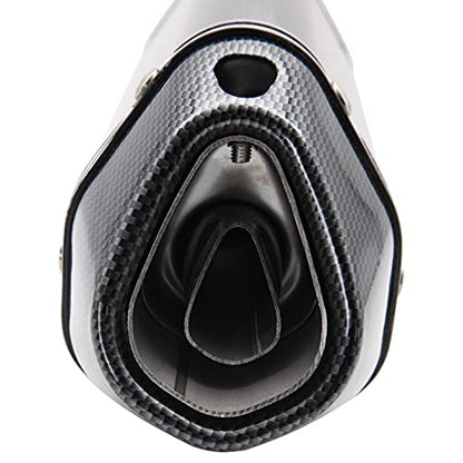 Motorcycle Slip On Exhaust Muffler,1.5-2" Carbon Fiber Unversal Exhaust Slip on Silencers & Mufflers For Dirt Bike Street Bike Scooter ATV Racing Exhaust Pipes