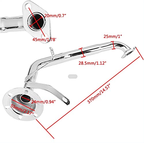 Exhaust System Scooter Carbon Fiber Design Short Performanc for GY6 125cc 150cc 152QMI 157QMJ 4 Stroke Chinese Scooter Moped Go Kart ATV