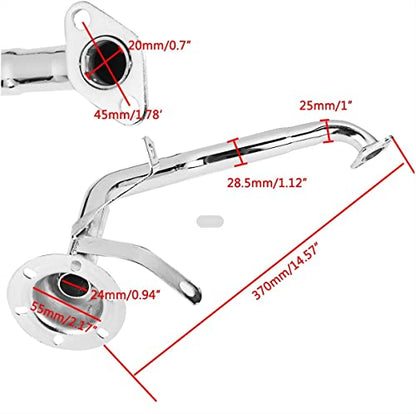 Exhaust System Scooter Carbon Fiber Design Short Performanc for GY6 125cc 150cc 152QMI 157QMJ 4 Stroke Chinese Scooter Moped Go Kart ATV