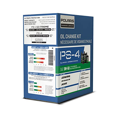 Polaris ATV Full Synthetic Oil Change Kit, 2879323, 2.5 Quarts of PS-4 Engine Oil and 1 Oil Filter