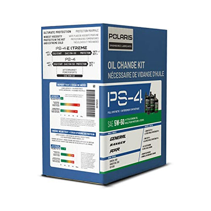 Polaris ATV Full Synthetic Oil Change Kit, 2879323, 2.5 Quarts of PS-4 Engine Oil and 1 Oil Filter