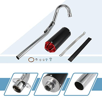 Motoforti Muffler Exhaust Pipe System Assembly Kit 28mm for Honda CRF50 XR50 70cc 110cc 125cc Pit Dirt Bike Exhaust Good Performance Muffler Silencer Pipe