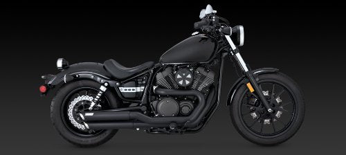 Vance & Hines Twin Slash Staggered Exhaust Black 48531