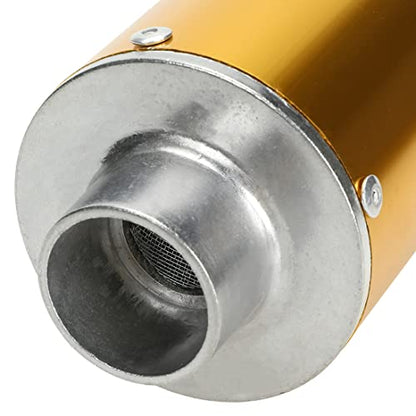 FVRITO High Performance Big Bore Muffler Exhaust Silencer Complete Pipe System Parts Replacement for Honda XR50 CRF50 Chinese 70cc 110cc 125cc SSR SDG Taotao Roketa Coolster Lifan Dirt Pit Bike Yellow