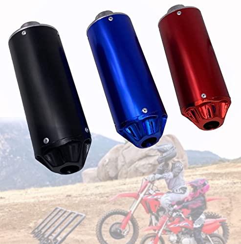 28mm Blue Pit Bike Exhaust Muffler For SSR SDG CRF50 XR50 KLX TTR YCF Coolster Thumpstar Lifan 50cc 70cc 90cc 110cc 125cc Chinese Pit Trail Dirt Bike