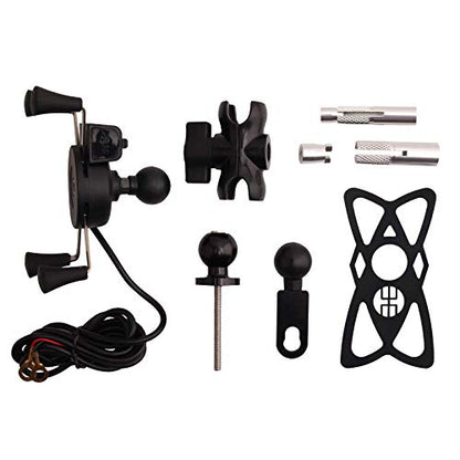 Motorcycles Phone Mount with Charger Grip Mobile Phone Holder GPS Navigation Bracket for BMW S1000RR Suzuki GSX 1300R Hayabusa GSX-R 600 750 1000 Yamaha YZF Kawasaki Ninja Honda CBR New