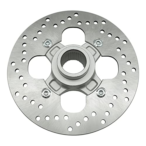 Rear Brake Rotor Disc with Flange Hub Assy for Honda TRX400 Sportrax TRX400EX 99-08 TRX400X 09-14, 43120-HN1-A20 43251-HN1-003