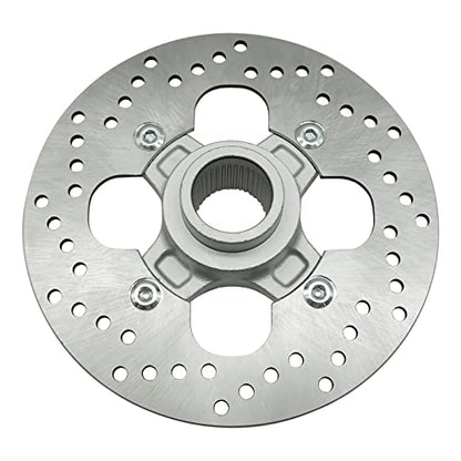 Rear Brake Rotor Disc with Flange Hub Assy for Honda TRX400 Sportrax TRX400EX 99-08 TRX400X 09-14, 43120-HN1-A20 43251-HN1-003