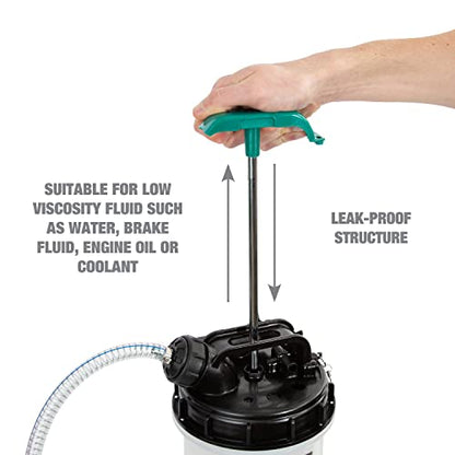 OEMTOOLS 24397 10 Quarts (2.5 Gallons) Manual Fluid Extractor, Oil Extractor Pump, Transmission Fluid Pump, Oversized Handle Manual Oil Pump Extractor