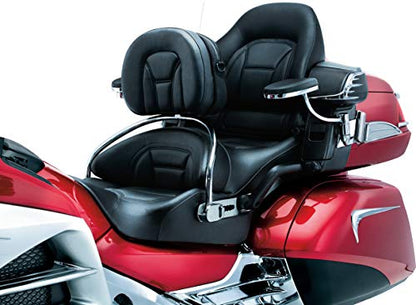 Kuryakyn 8991 Motorcycle Accessory: Swing-Out Padded Passenger Armrests with Drink/Cup Holder for 2001-17 Honda Gold Wing GL1800 Motorcycles, Chrome